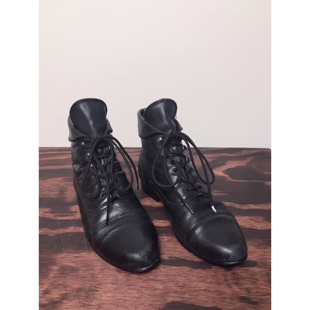 Vintage Boots Maine Woods Lace-up Black Leather